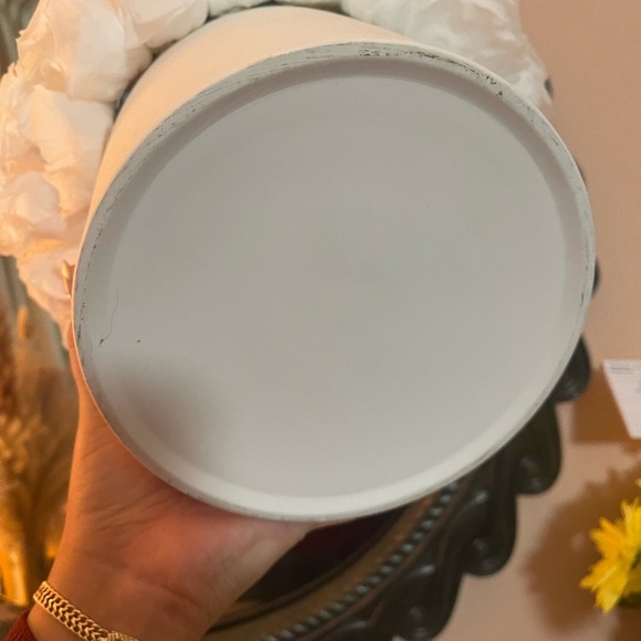 Authentic Venus Et Fleur 50 White Eternal Rose Arrangement Thalia Porcelain Vase - Picture 6 of 6